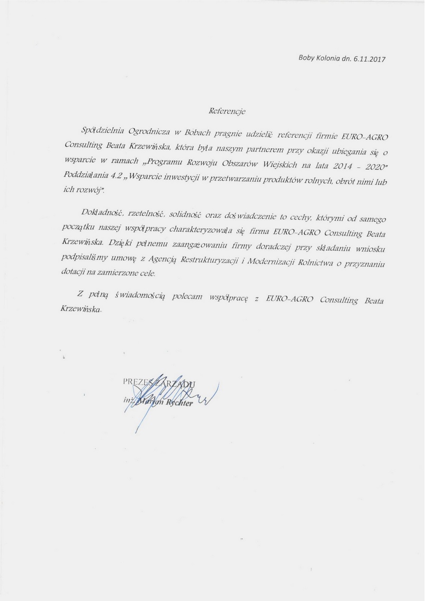 dotacje technologii przetwórstwa spożywczego